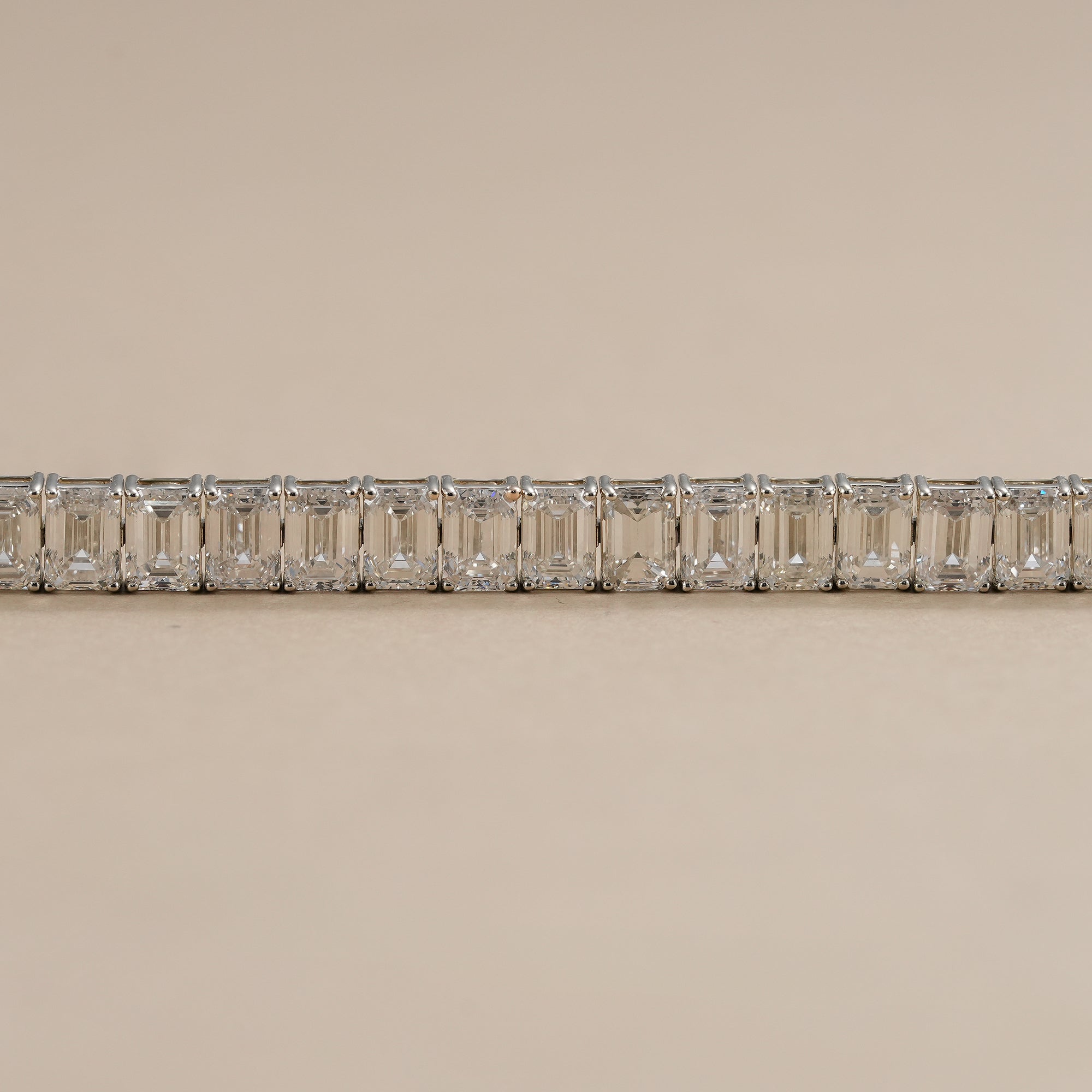 Emerald Cut Lab Grown Diamond Tennis Bracelet