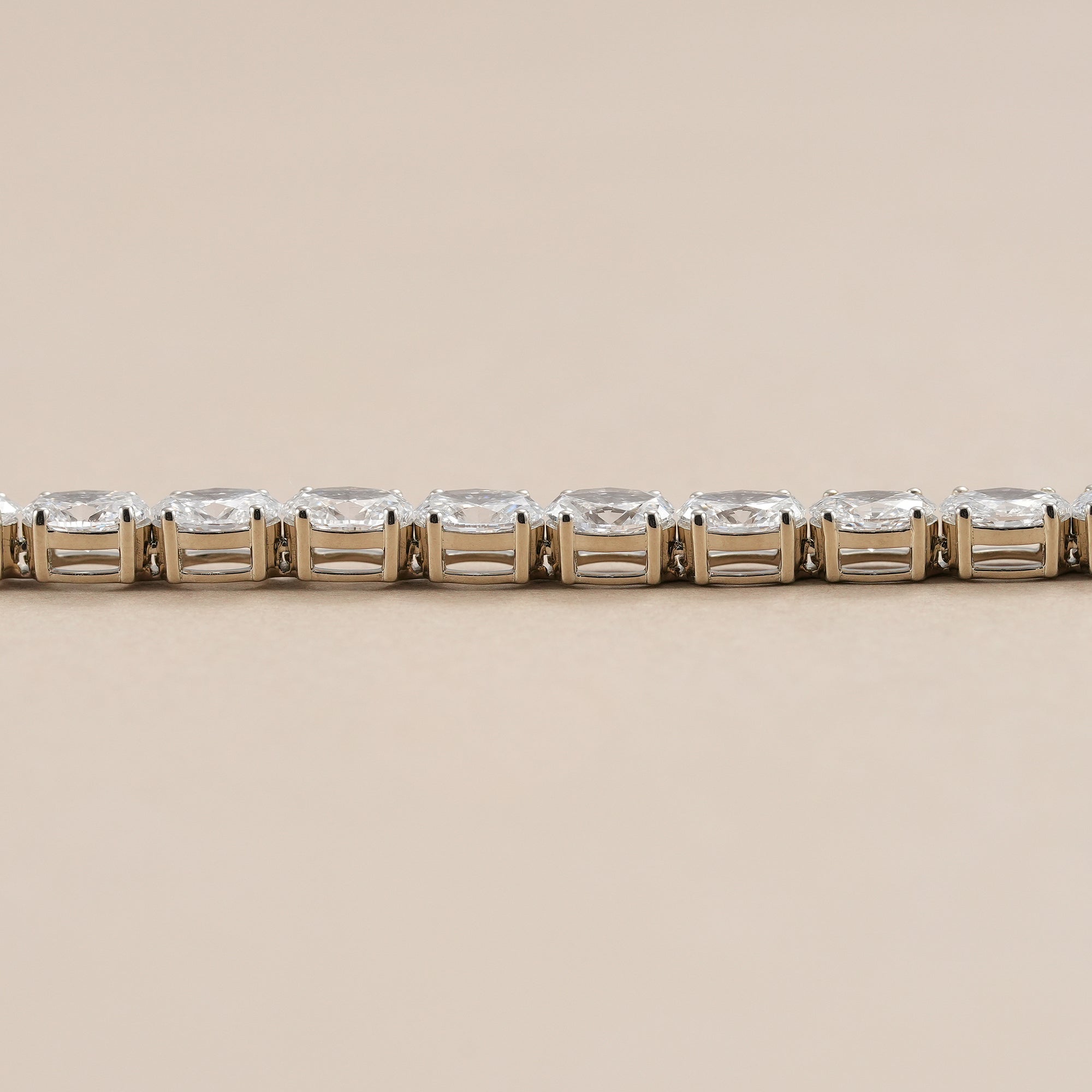 East-West Oval Cut Lab Grown Diamond Tennis Bracelet