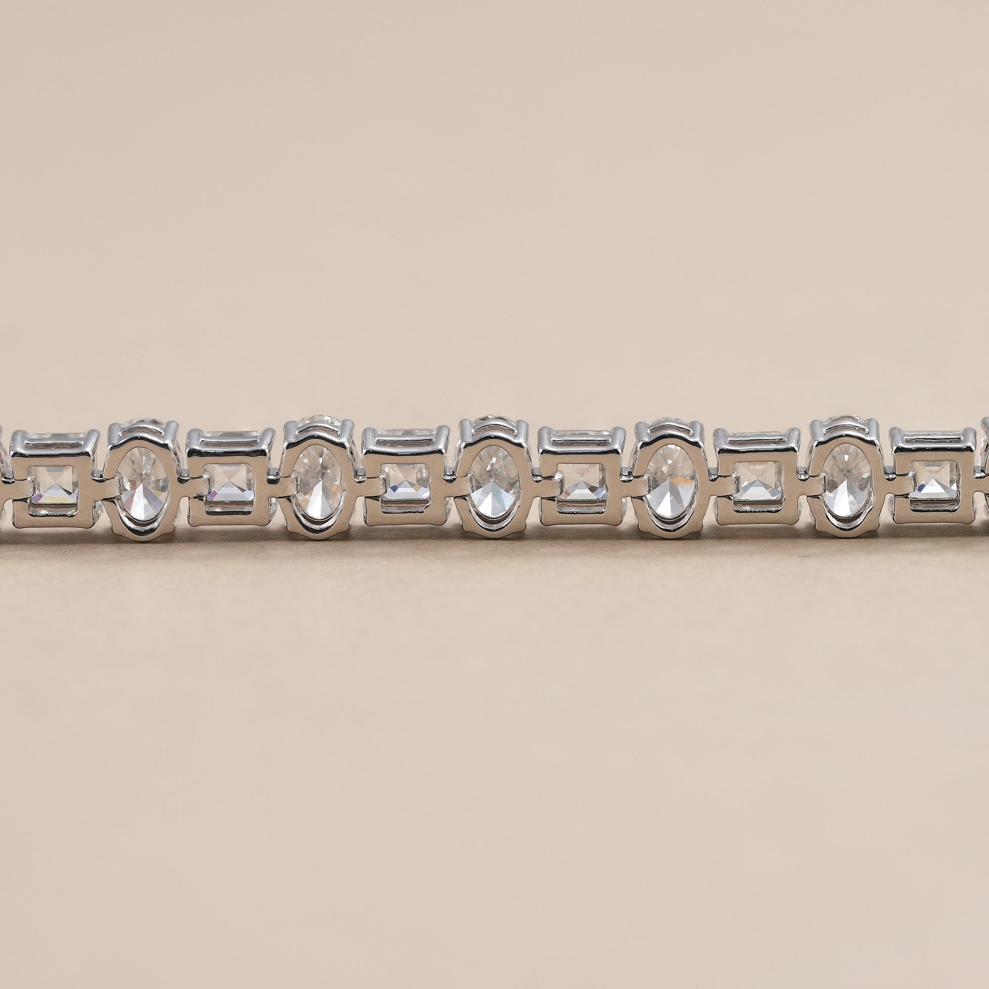 Asscher and Oval Alternative Lab Diamond Tennis Bracelet