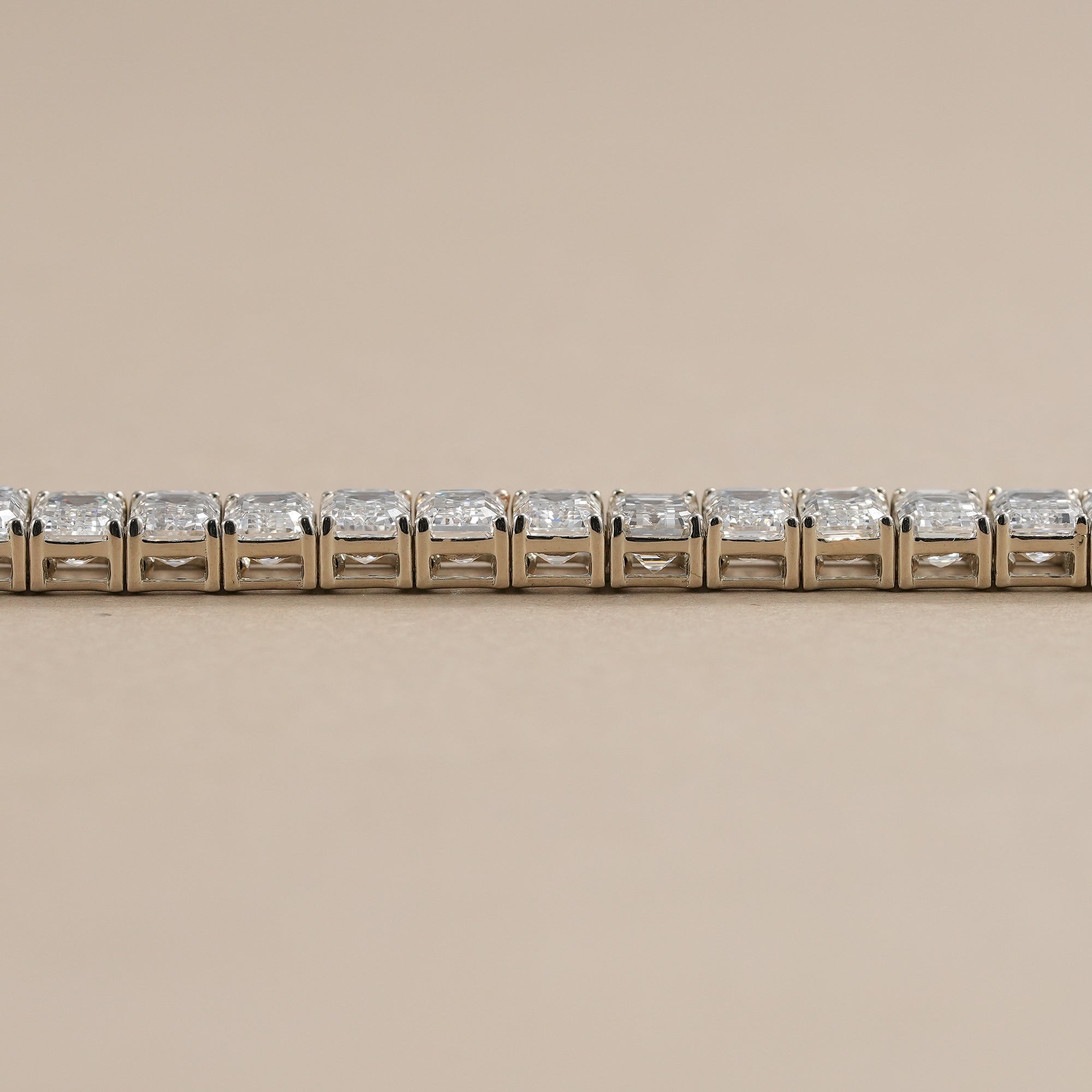Emerald Cut Lab Grown Diamond Tennis Bracelet