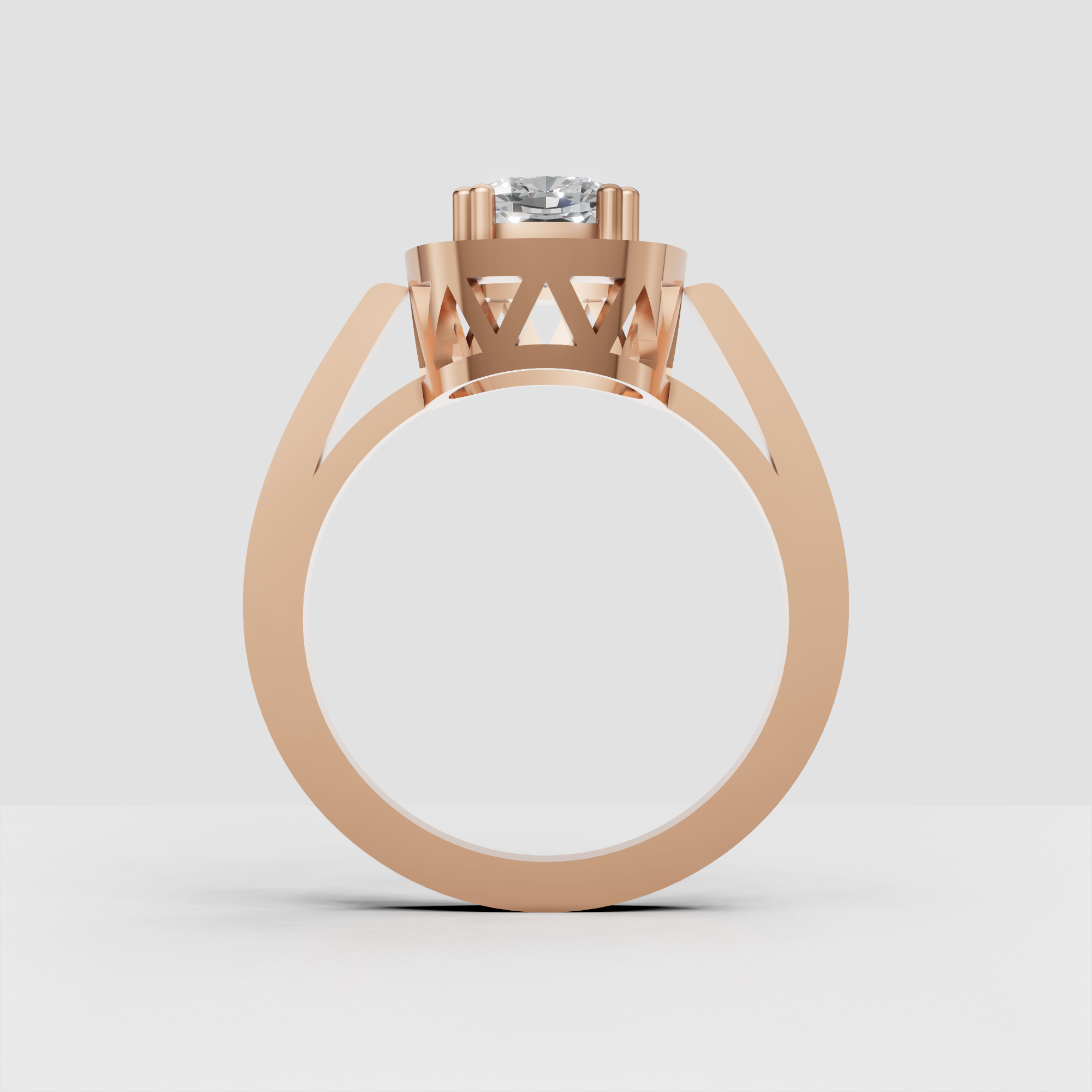 Cushion Cut Lab Grown Diamond Halo Engagement Ring