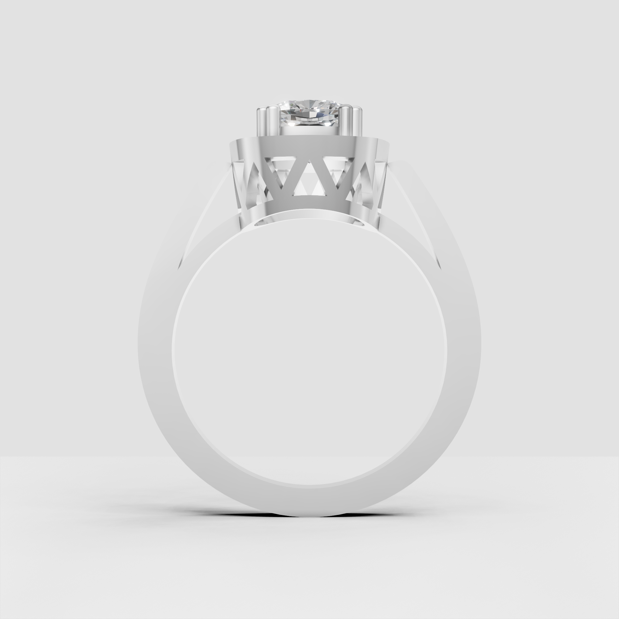 Cushion Cut Lab Grown Diamond Halo Engagement Ring