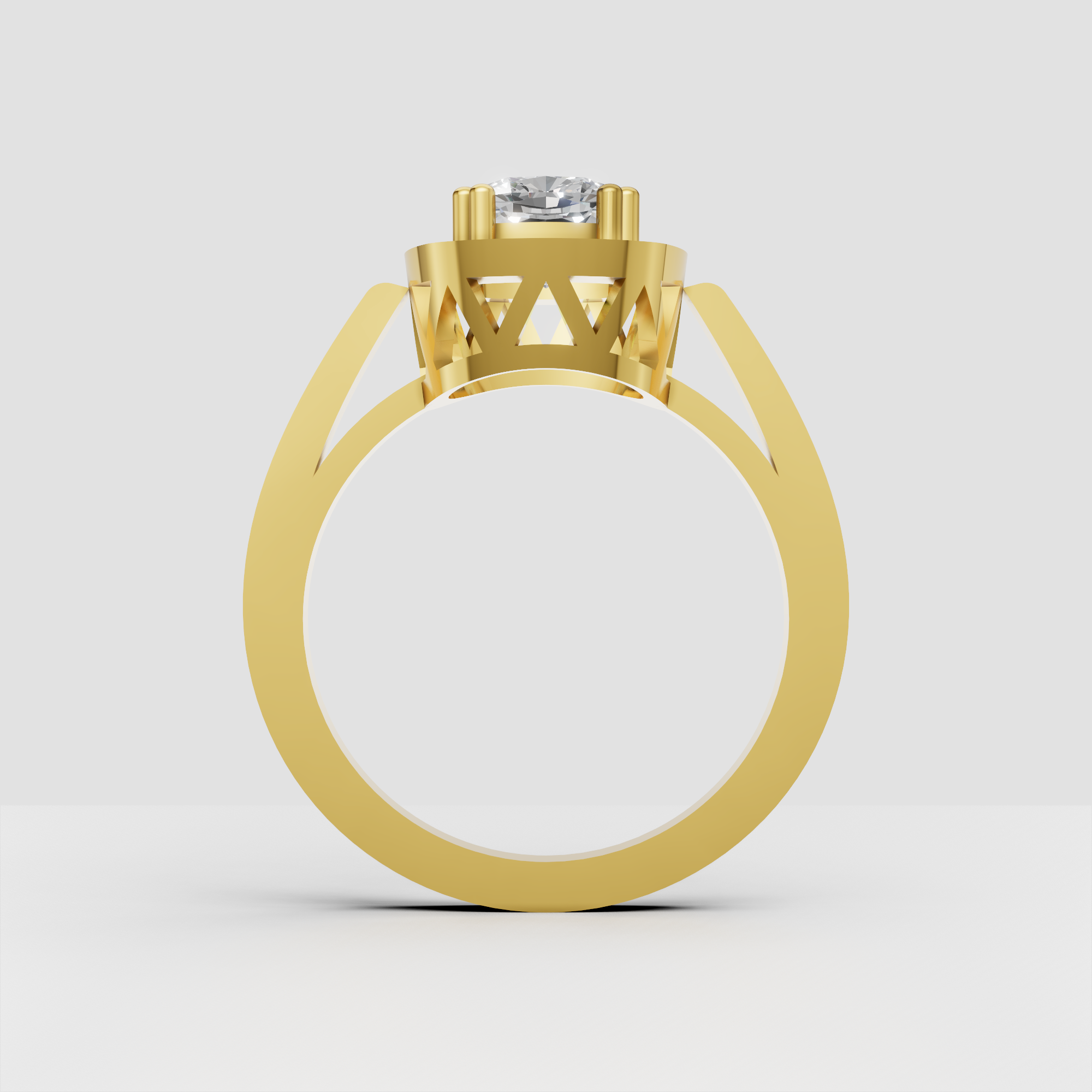 Cushion Cut Lab Grown Diamond Halo Engagement Ring