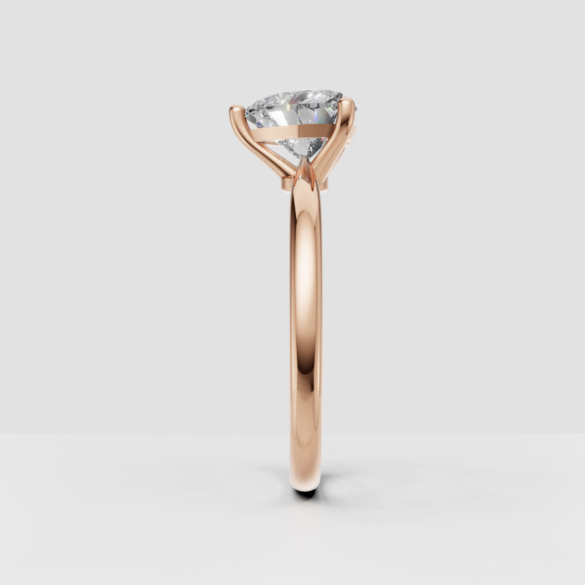 Heart Shaped Lab Grown Diamond Solitaire Engagement Ring