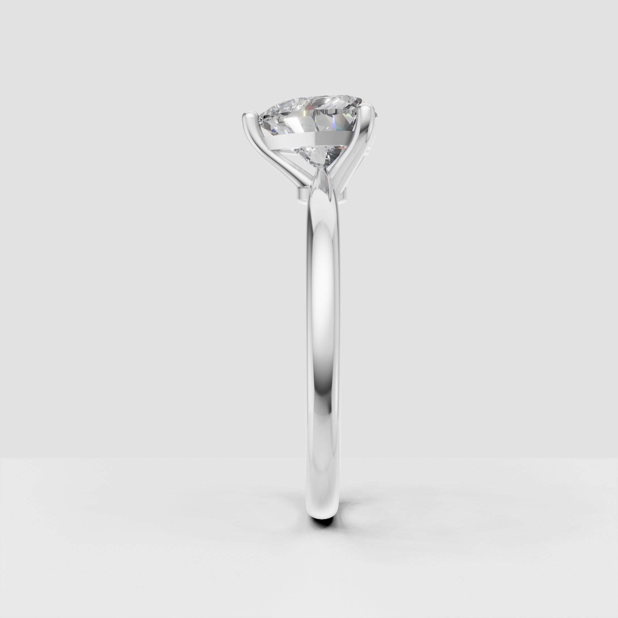 Heart Shaped Lab Grown Diamond Solitaire Engagement Ring