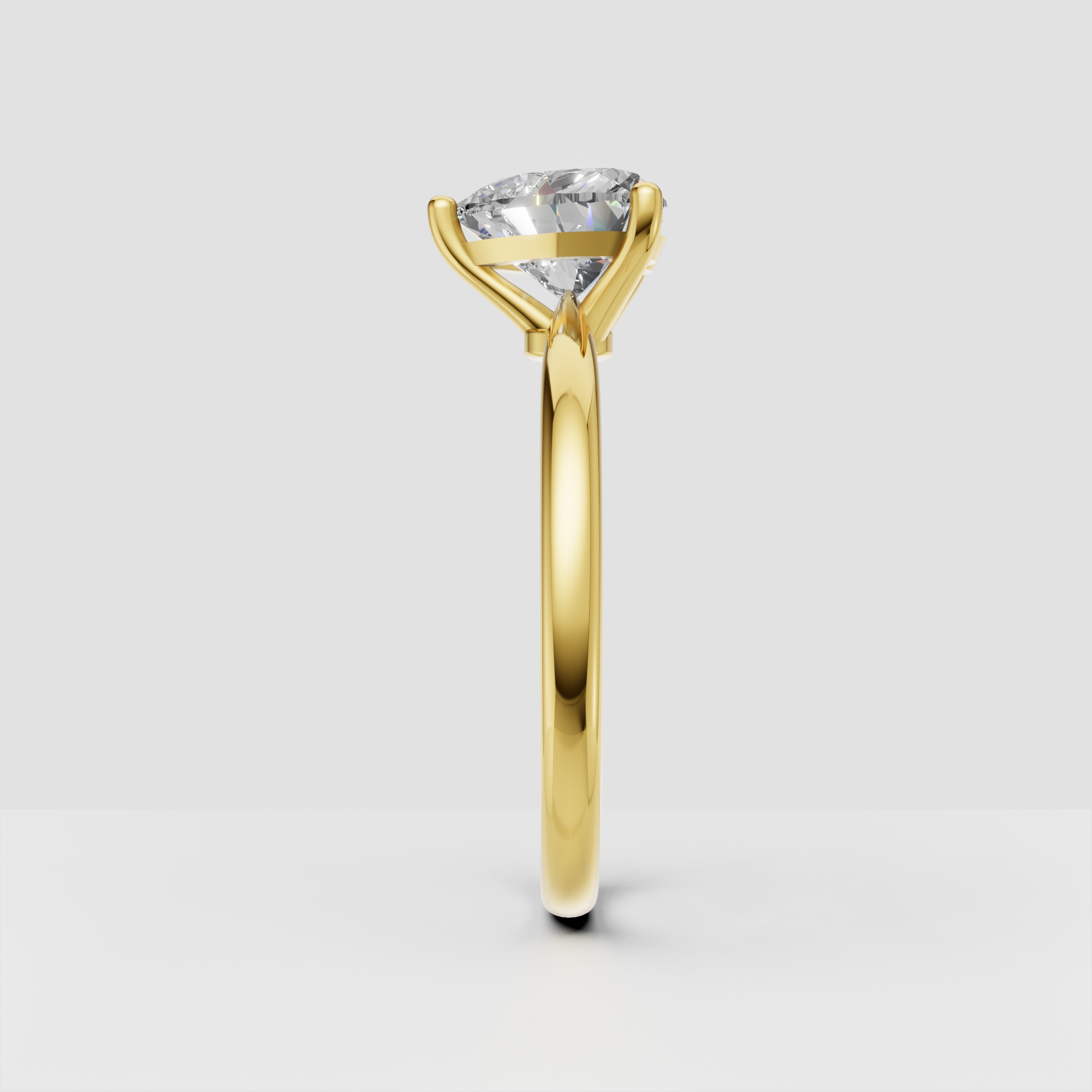 Heart Shaped Lab Grown Diamond Solitaire Engagement Ring