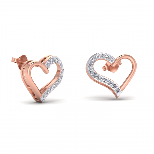Sterling Silver Diamond Cut Glitter Heart Hoop Earrings - JCPenney
